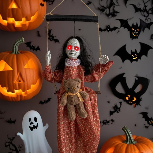 Glowing Eyes Halloween Hanging Doll