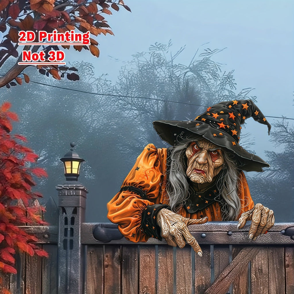 Halloween Witch Fence Decoration