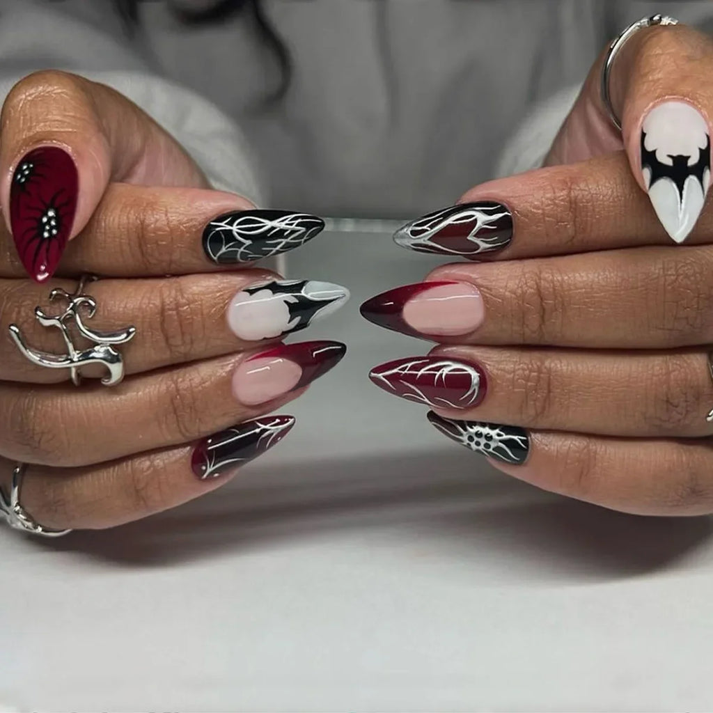 Almond Halloween Press-On Nails