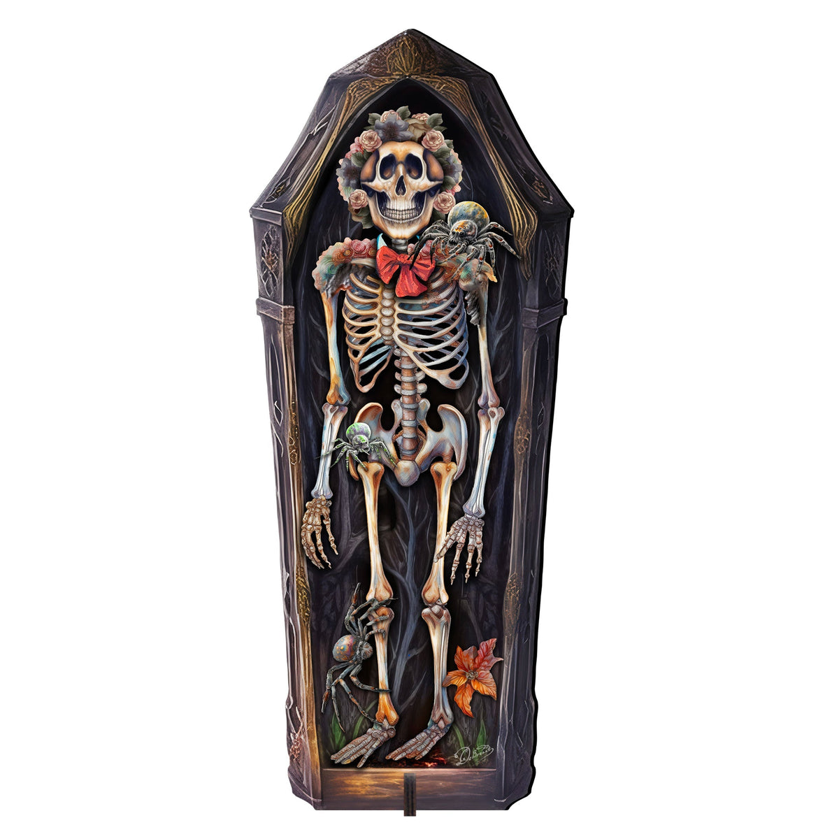 Halloween Skeleton Coffin Freestanding Decor - Halloween Garden Decor by G. Debrekht - Halloween Decor- 8652797F