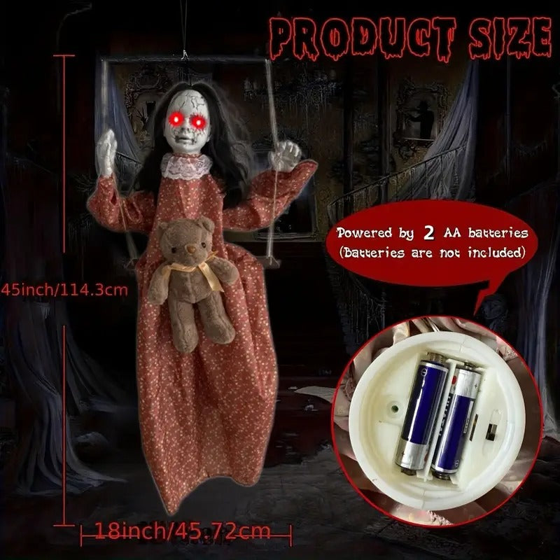 Glowing Eyes Halloween Hanging Doll