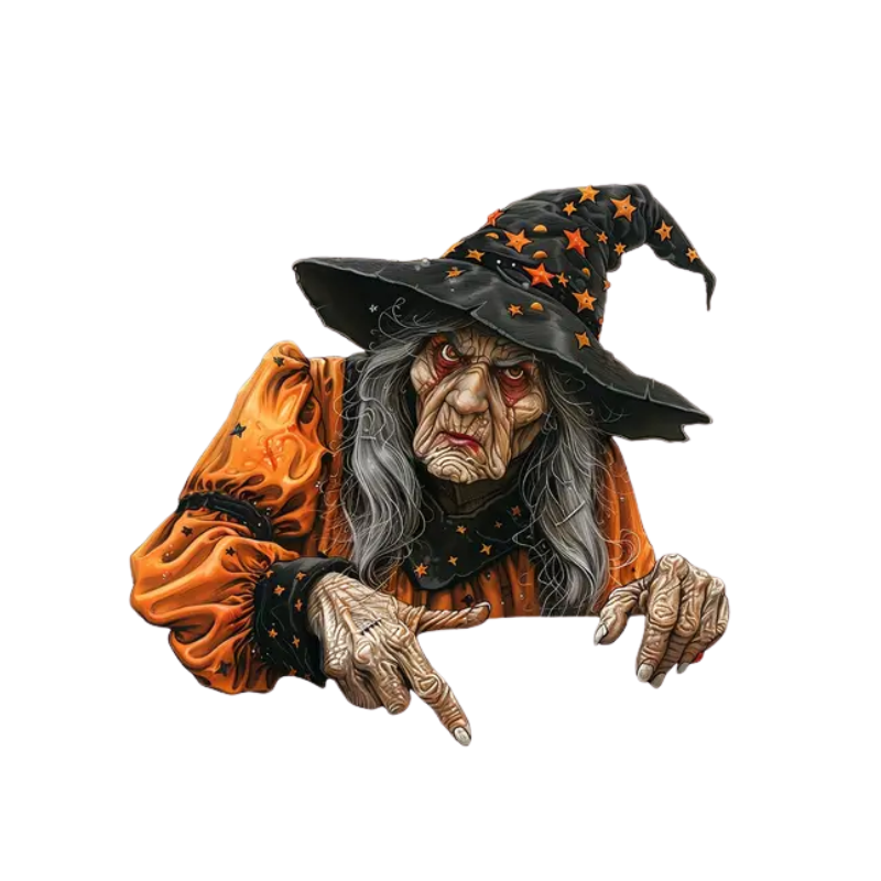 Halloween Witch Fence Decoration